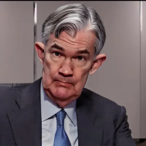 Image similar to Screenshot of Jerome Powell in Overwatch