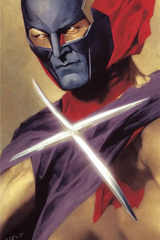 Prompt: Magneto from the X-Men by William Adolphe Bouguereau