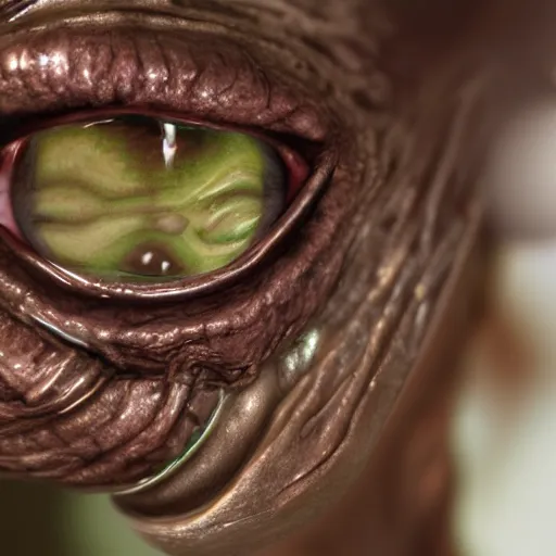 Image similar to photorealistic alien face closeup, ultra detailed, realistic