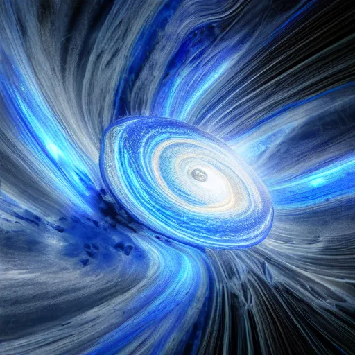 Image similar to gravitational galactic maelstrom, blue fire, vray, highly detailed