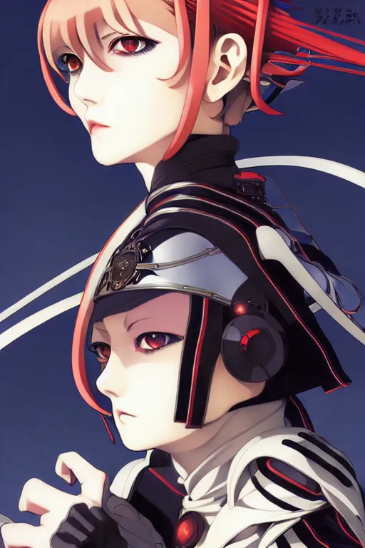 Image similar to last exile, ilya kuvshinov, anime illustration of reol, murata range, fine detail, perfect anime face, dramatic lighting, dynamic composition, moody, art deco, cel shading, rich texture, yoshinari yoh, alphonse mucha, takashi murakami, colorful