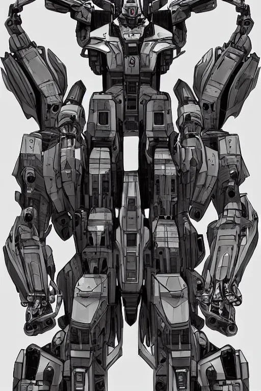 Image similar to very symmetrical!! full body illustrations of mecha, pen and ink, moderately detailed, concept art, transformers movie aesthetic, artstation