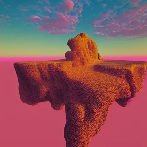 Prompt: a render of a landscape, by beeple and salvador dali