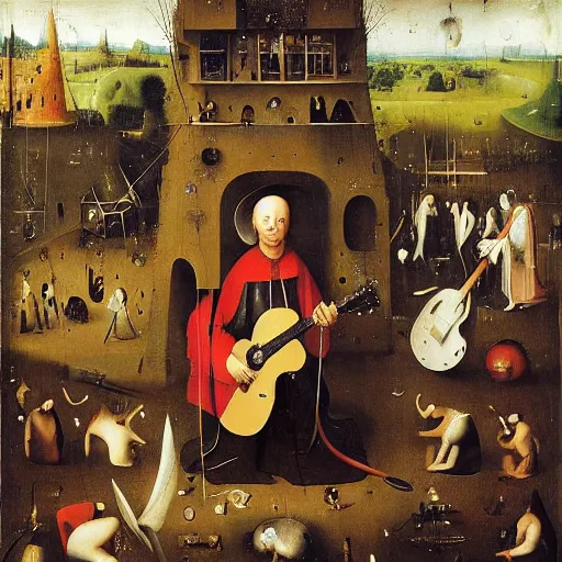 Image similar to joes strummer by hieronymus bosch