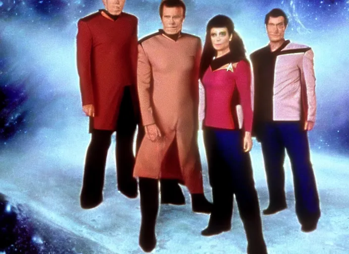 Image similar to a still from a 1 9 8 0 s sci - fi tv show, star trek the next generation, babylon 5, quantum leap,