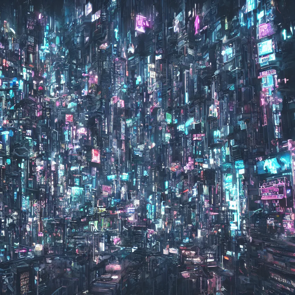 Prompt: photo of a cyberpunk flotant city