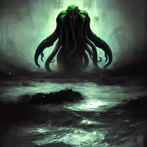 Prompt: cthulhu by jeremy mann