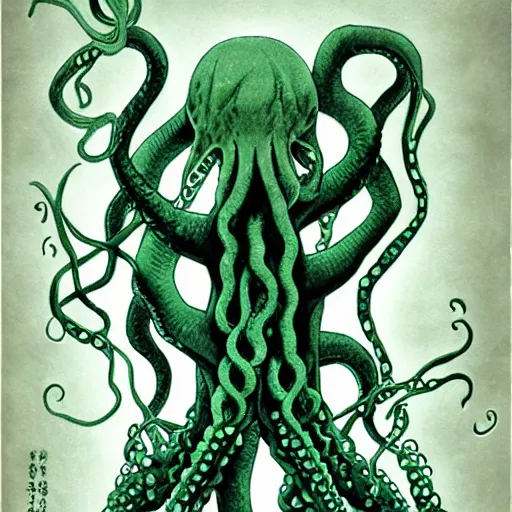 Prompt: tentacles, cthulhu, drawn by araki hirohiko