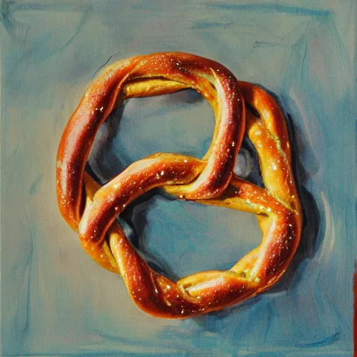 Prompt: abstract thoughts in the form of a pretzel