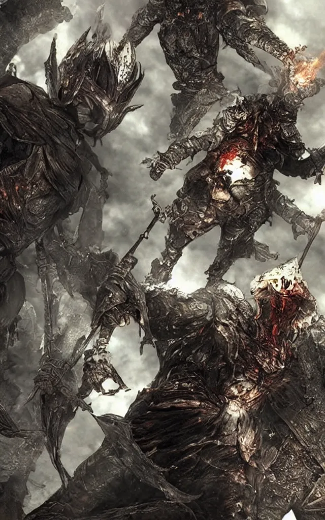 Image similar to Down syndrome kid dark souls boss