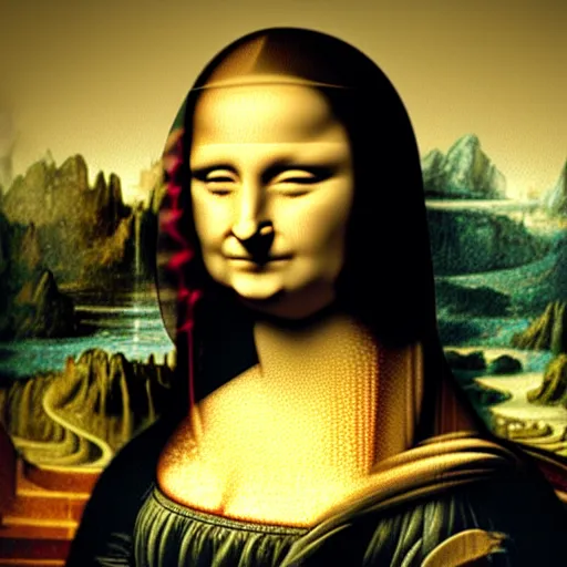 Prompt: donald trump as the mona lisa, octane render