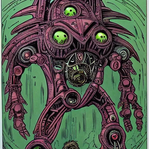 Prompt: a giant biomechanical alien monster by todd mcfarlane