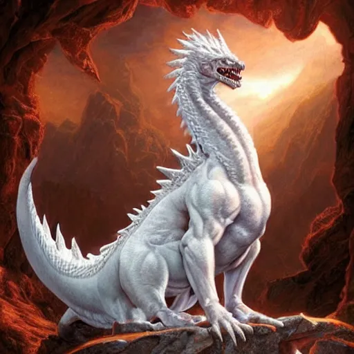 Image similar to Perfectly-centered portrait-photograph of a real life white dragon from heaven, lifelike, super highly detailed, professional digital painting, artstation, concept art, Unreal Engine 5, Photorealism, HD quality, 8k resolution, cinema 4d, 3D, beautiful, cinematic, art by artgerm and greg rutkowski and alphonse mucha and loish and WLOP