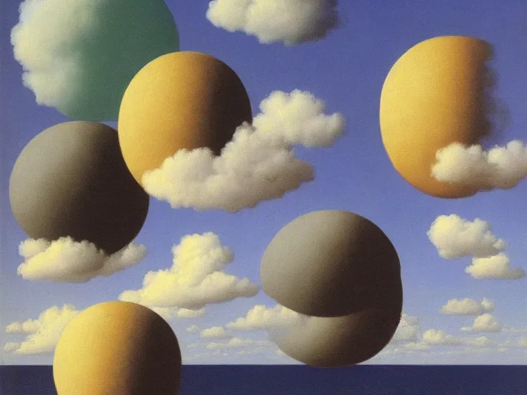 Prompt: beautiful painting by rene magritte, high detail, high resolution