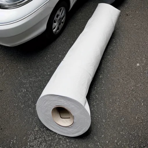 Image similar to half car half toilet paper