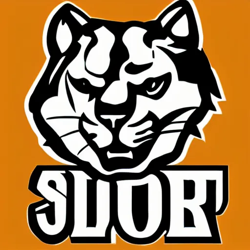 Prompt: sports logo detailed vector cougar