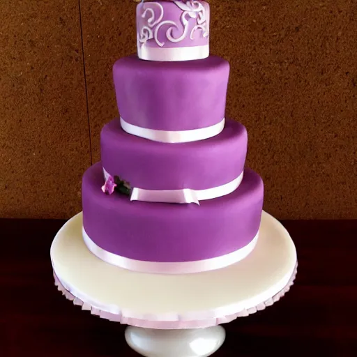 Image similar to purple wedding cake inspired by tangled