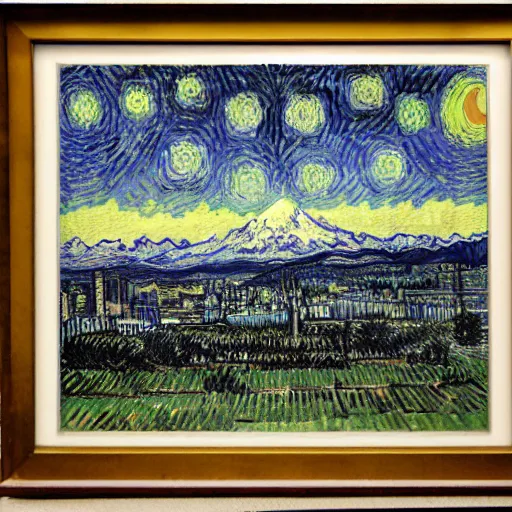 Image similar to Seattle, by VanGogh