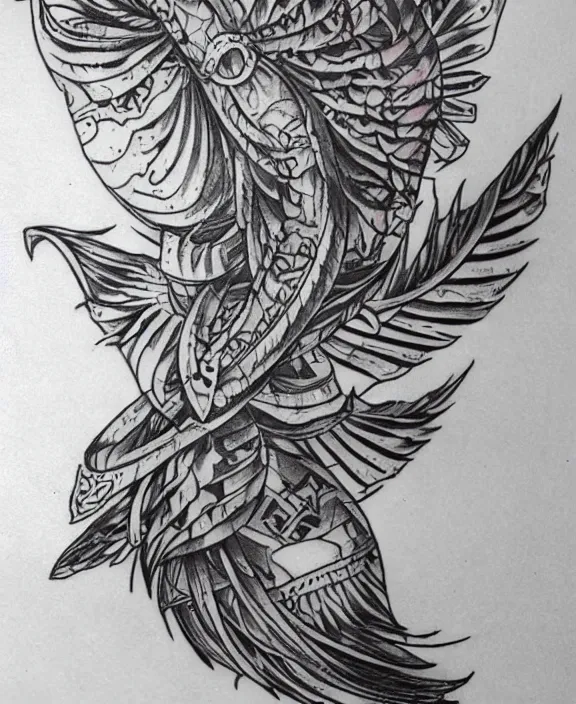 Image similar to amazing detailed tattoo stencil of denmark