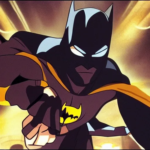 Image similar to Film still of Batman, from Avatar: The Last Airbender (2005 TV Show)