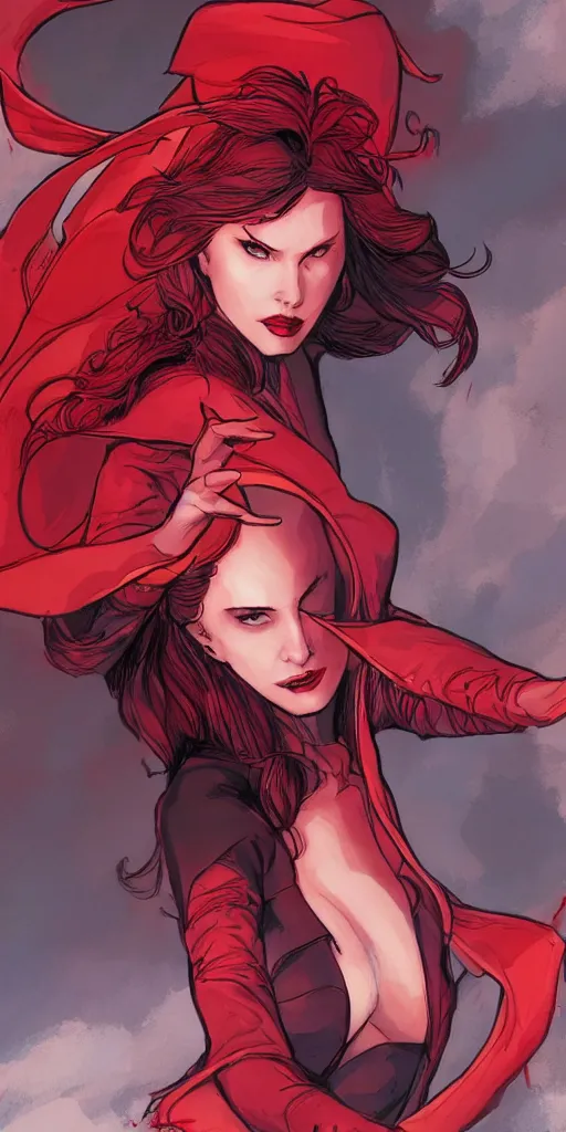 scarlet witch comic, illustrated by jason aaron,, Stable Diffusion