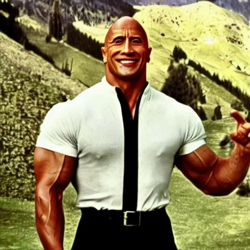 Image similar to dwayne johnson in the sound of music 1 9 6 5