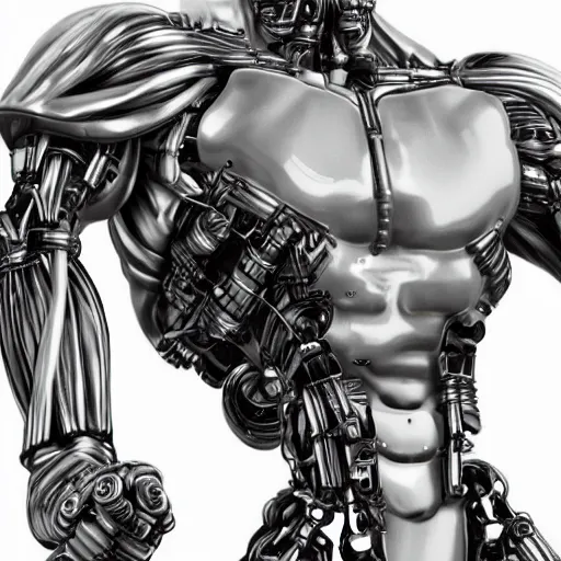 Prompt: a man with cybernetic arms, realistic, highly detailed