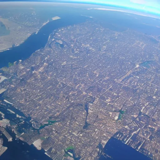 Image similar to view of new york from the international space station