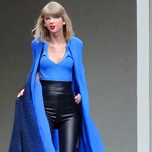 Image similar to taylor swift with a long blue beard