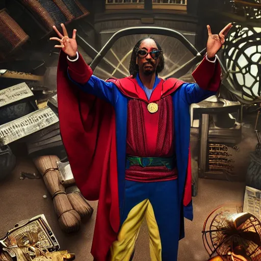 Prompt: snoop dogg as doctor strange, marvel cinematic universe, 2 k photo