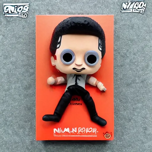 Image similar to nils bohr, stop motion vinyl action figure, plastic, toy, butcher billy style