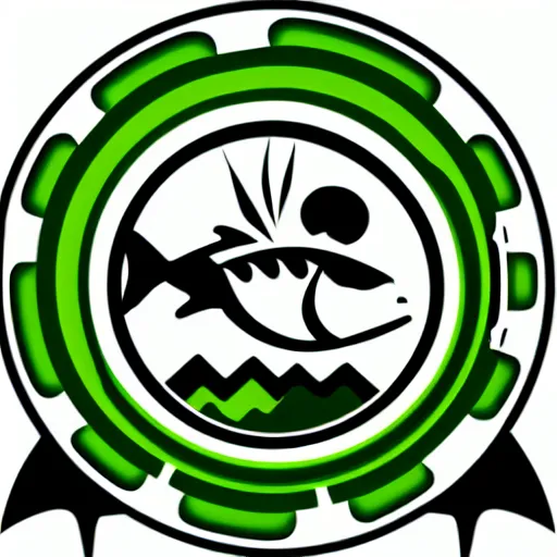 Image similar to a vector logo of a fishing business