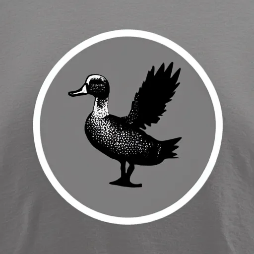 Prompt: a duck, modern, pictorial mark, iconic logo symbol