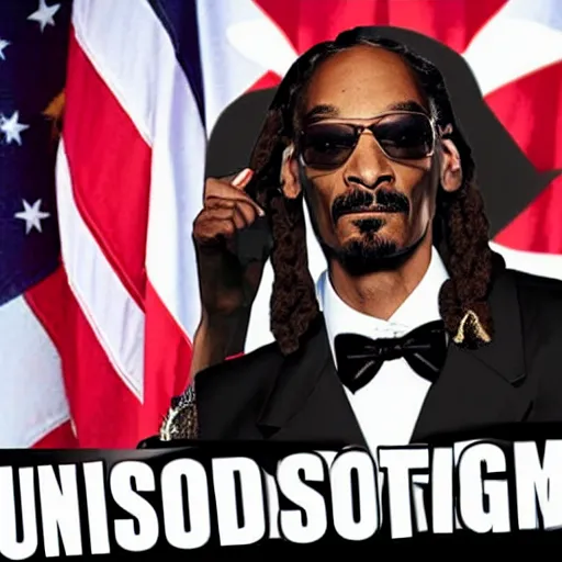 Image similar to snoop dogg gets elected as the president of the United States