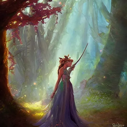 Image similar to Queen of the fae. Fairy people. A fairy Queen. By Richard Brooks. By Anna Podeworna. Jordan Grimmer. Cgsociety.