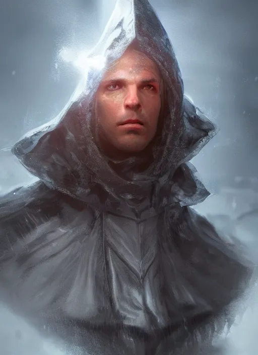 Image similar to portrait, face of an ice wizard, dramatic lighting, cinematic, establishing shot, extremly high detail, photo realistic, cinematic lighting, post processed, concept art, artstation, matte painting, style by eddie mendoza, raphael lacoste, alex ross