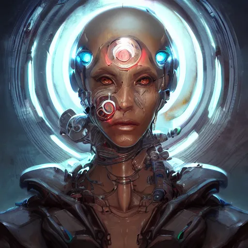 Image similar to a portrait of a cybernetic vecna, cyberpunk concept art by pete mohrbacher and wlop and artgerm and josan gonzales, digital art, highly detailed, intricate, sci-fi, sharp focus, Trending on Artstation HQ, deviantart, unreal engine 5, 4K UHD image