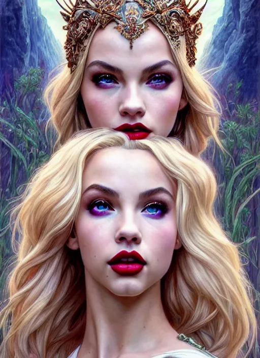 Prompt: ultra realistic illustration, a stunningly beautiful greek gothic goddess of chaos played by jordyn jones and dove cameron and margot robbie and taylor swift and megan fox and adriana lima, intricate, elegant, highly detailed, digital painting, artstation, concept art, smooth, sharp focus, illustration, art by artgerm and greg rutkowski and alphonse mucha