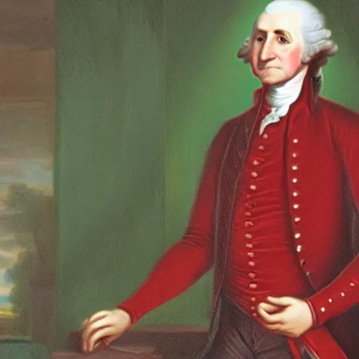 Prompt: george washington as a modern convenience store clerk