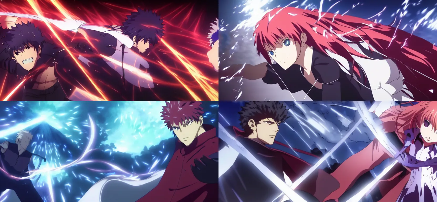 fate stay night, ufotable studio, epic fight scene | Stable Diffusion