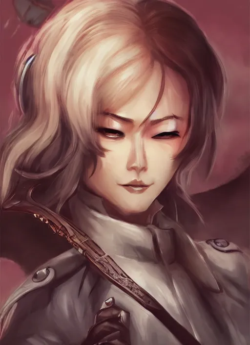 Image similar to full size persona, female sheriff, detailed faces, blank faces, style by huyy nguyen, art by huyy nguyen, demon slayer rui fanart