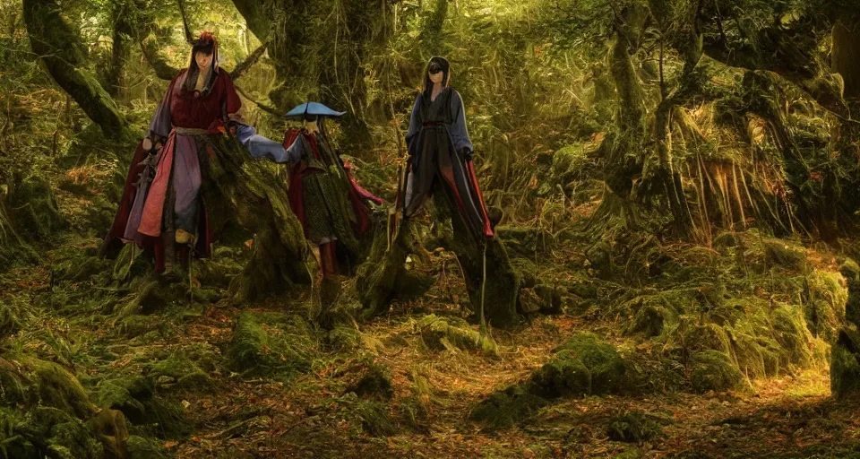 Image similar to Enchanted and magic forest, from Kenshin