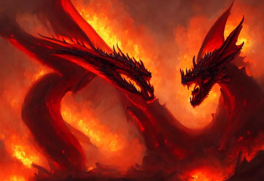 Image similar to a fire dragon by bayard wu,