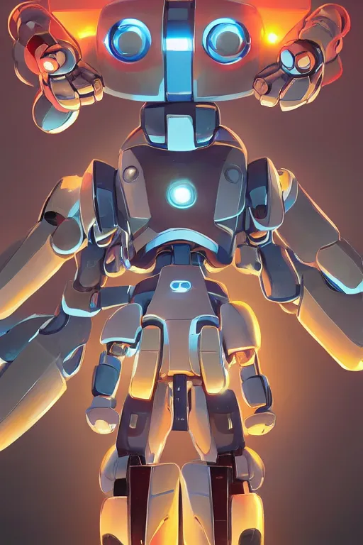 Image similar to metabots medabots medarotto medarot robot minimalist comics, behance hd by jesper ejsing, by rhads, makoto shinkai and lois van baarle, ilya kuvshinov, rossdraws global illumination ray tracing hdr radiating a glowing aura