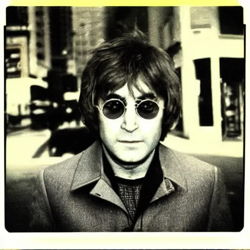 Image similar to elton john lennon in hollywood street, polaroid photo, perfect photo, photo pinterest