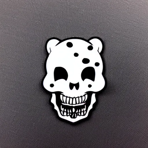 Prompt: die cut sticker, cute demonic rat skull, kawaii, joyfull, clean cut, splatter paint