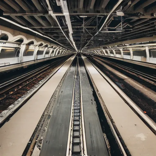 Prompt: view of New York from the Chicago Subway