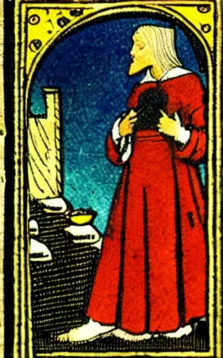 Prompt: The Podcaster, 1500s tarot card