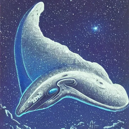 Prompt: fractal space whale, star trek ( 1 9 6 7 )