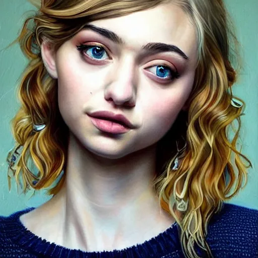 Image similar to a beautiful painting of imogen poots representative of the art style of artgerm and wlop and wes anderson and spike jonze